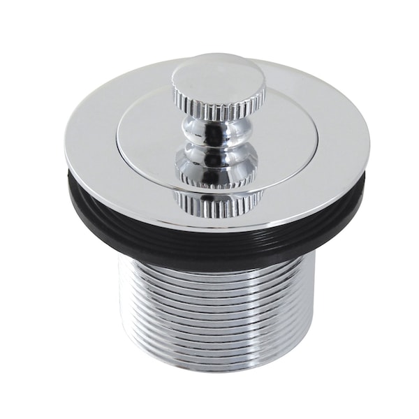 112 Lift and Turn Tub Drain with 112 Body Thread, Polished Chrome